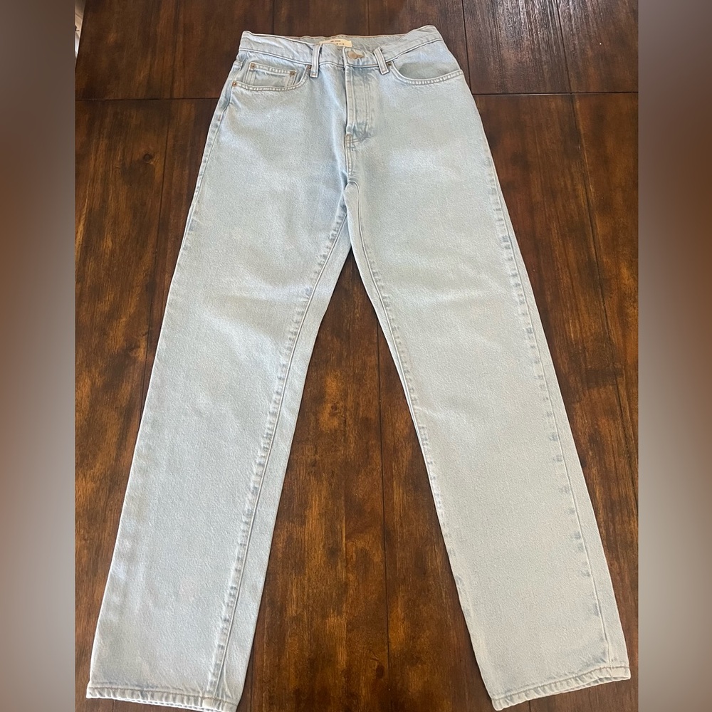 Zara Light Blue Straight Leg Jeans